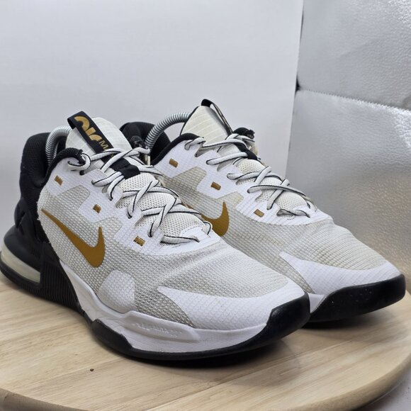 Nike Air Max Alpha Trainer 5 Low Black White Gold Sneaker Athletic Shoe Men 9 - Picture 5 of 8